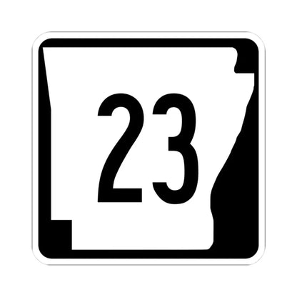Arkansas 23 (Arkansas) (Road Sign) STICKER Vinyl Kiss-Cut Decal 3 Inch White - The Sticker Space