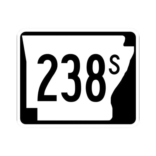 Arkansas 238S (Arkansas) (Road Sign) STICKER Vinyl Kiss-Cut Decal 2 Inch White - The Sticker Space