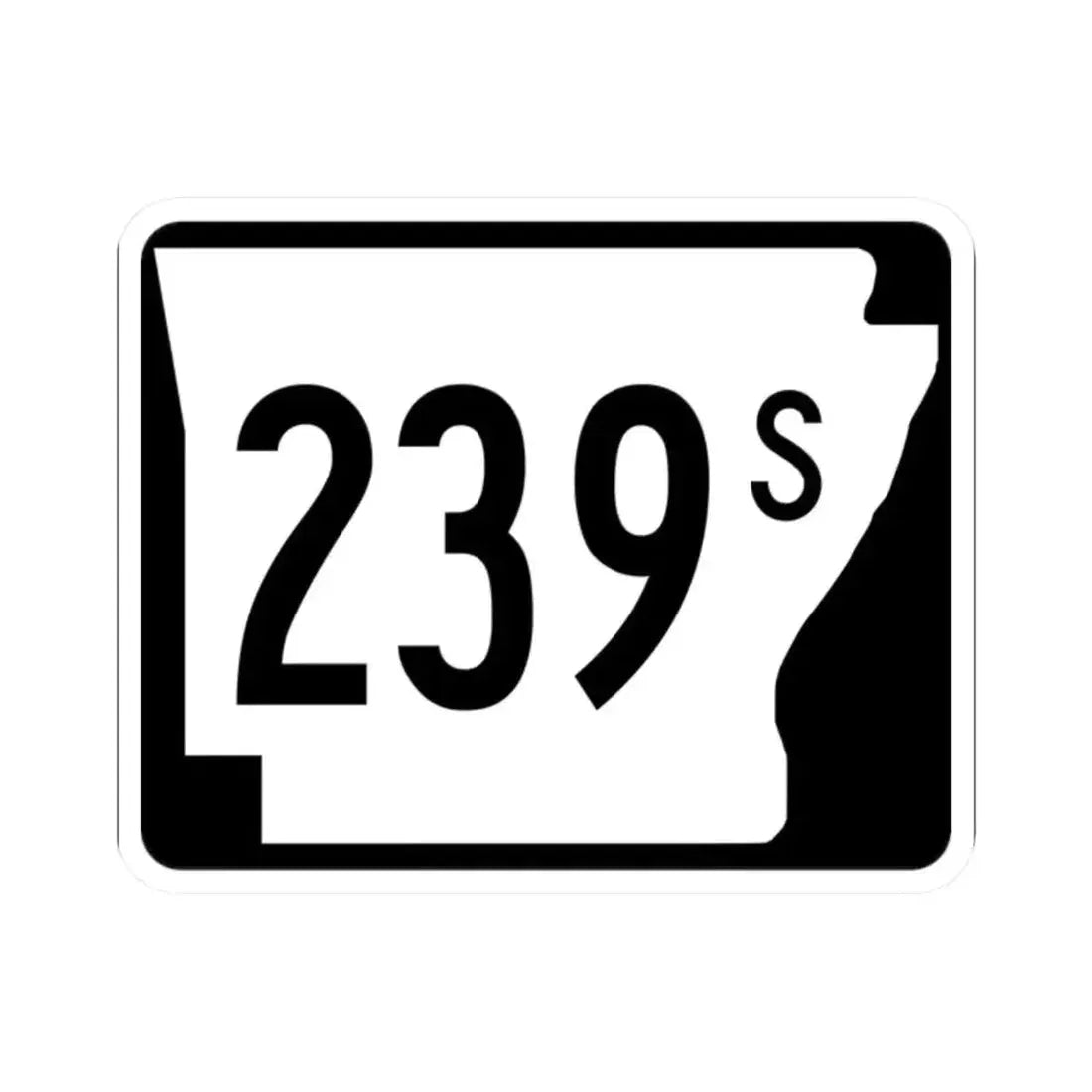 Arkansas 239S (Arkansas) (Road Sign) STICKER Vinyl Kiss-Cut Decal 2 Inch White - The Sticker Space