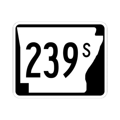 Arkansas 239S (Arkansas) (Road Sign) STICKER Vinyl Kiss-Cut Decal 6 Inch White - The Sticker Space