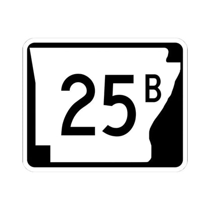 Arkansas 25B (Arkansas) (Road Sign) STICKER Vinyl Kiss-Cut Decal 4 Inch White - The Sticker Space