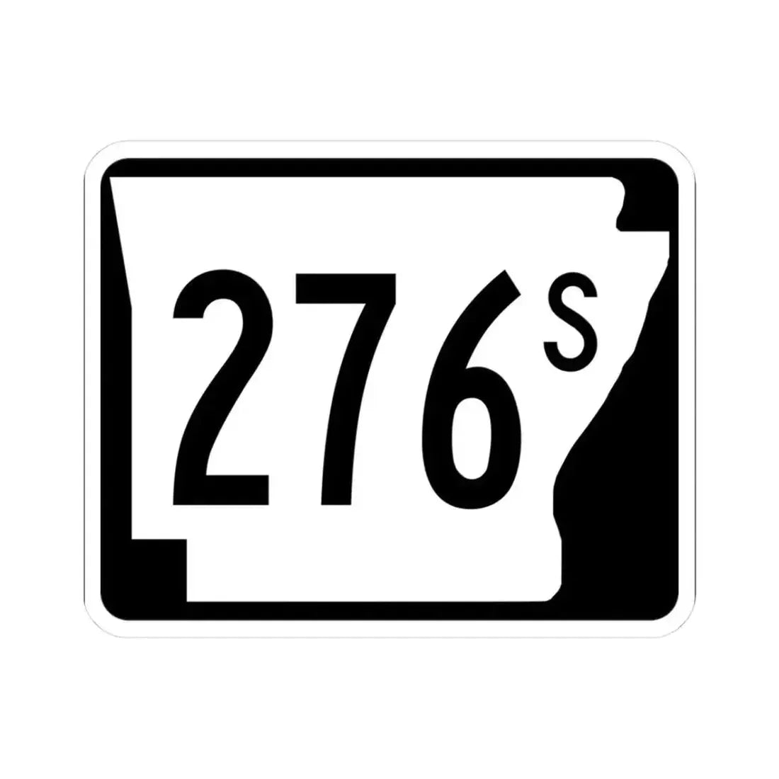 Arkansas 276S (Arkansas) (Road Sign) STICKER Vinyl Kiss-Cut Decal 3 Inch White - The Sticker Space