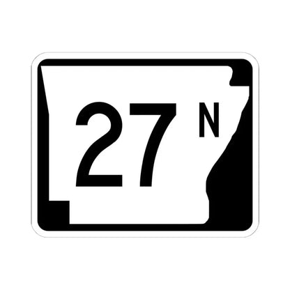 Arkansas 27N (Arkansas) (Road Sign) STICKER Vinyl Kiss-Cut Decal 6 Inch White - The Sticker Space