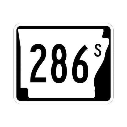 Arkansas 286S (Arkansas) (Road Sign) STICKER Vinyl Kiss-Cut Decal 4 Inch White - The Sticker Space