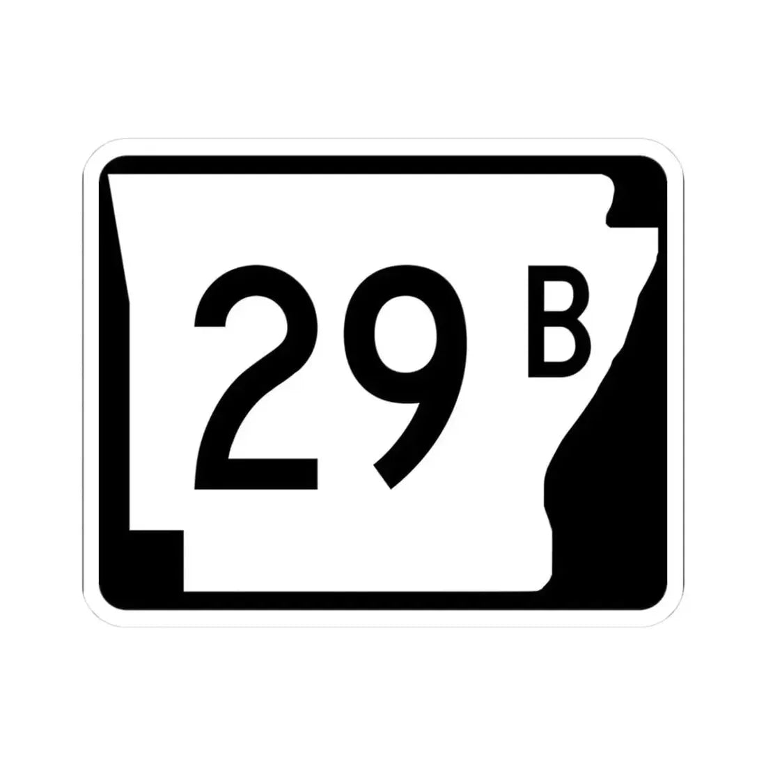 Arkansas 29B (Arkansas) (Road Sign) STICKER Vinyl Kiss-Cut Decal 3 Inch White - The Sticker Space