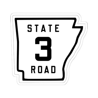 Arkansas 3 1926 (Arkansas) (Road Sign) STICKER Vinyl Kiss-Cut Decal 6 Inch White - The Sticker Space