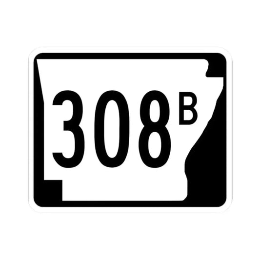 Arkansas 308B (Arkansas) (Road Sign) STICKER Vinyl Kiss-Cut Decal 2 Inch White - The Sticker Space