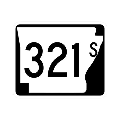 Arkansas 321S (Arkansas) (Road Sign) STICKER Vinyl Kiss-Cut Decal 2 Inch White - The Sticker Space