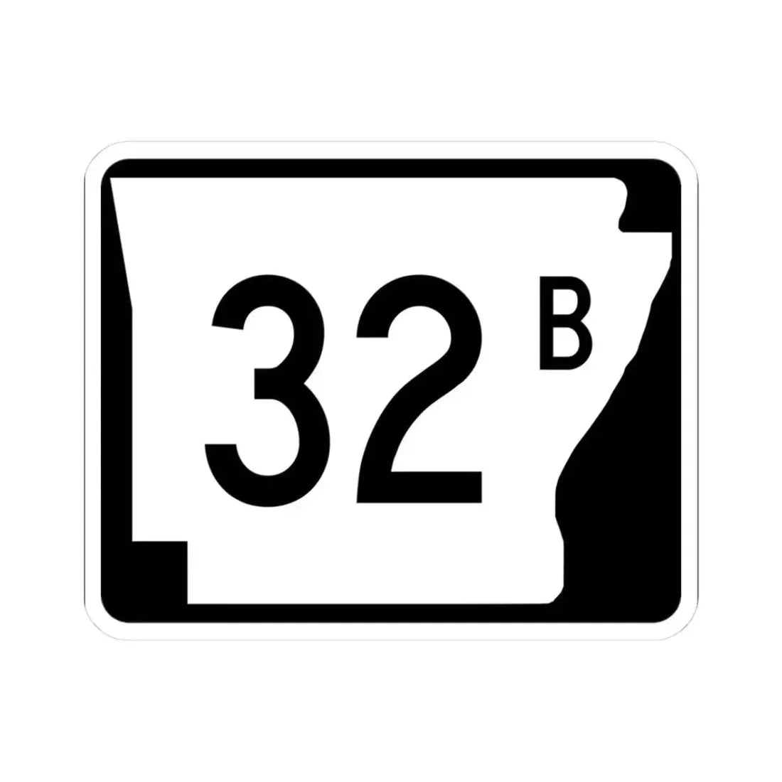 Arkansas 32B (Arkansas) (Road Sign) STICKER Vinyl Kiss-Cut Decal 3 Inch White - The Sticker Space