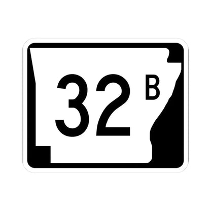 Arkansas 32B (Arkansas) (Road Sign) STICKER Vinyl Kiss-Cut Decal 3 Inch White - The Sticker Space