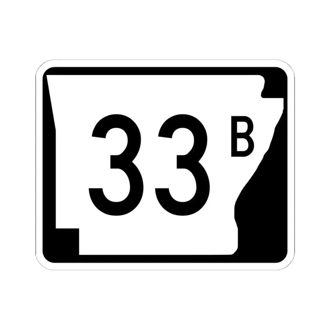 Arkansas 33B (Arkansas) (Road Sign) STICKER Vinyl Kiss-Cut Decal 6 Inch White - The Sticker Space