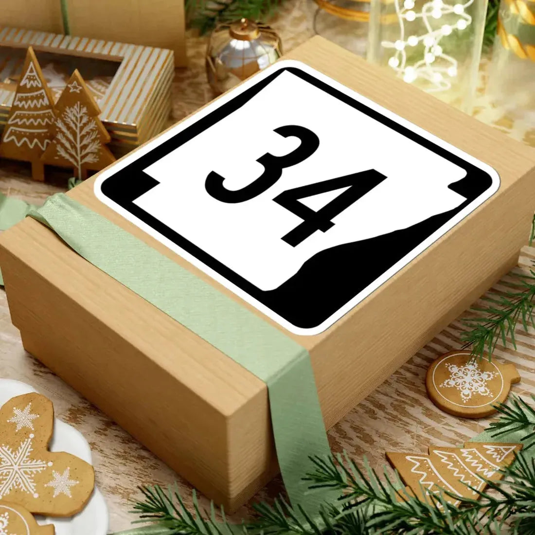 Arkansas 34 (Arkansas) (Road Sign) STICKER Vinyl Kiss-Cut Decal - The Sticker Space