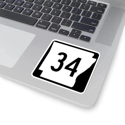 Arkansas 34 (Arkansas) (Road Sign) STICKER Vinyl Kiss-Cut Decal - The Sticker Space