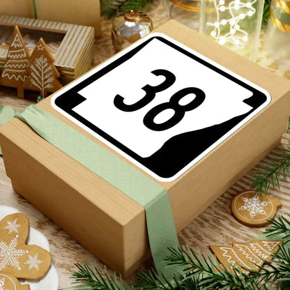 Arkansas 38 (Arkansas) (Road Sign) STICKER Vinyl Kiss-Cut Decal - The Sticker Space