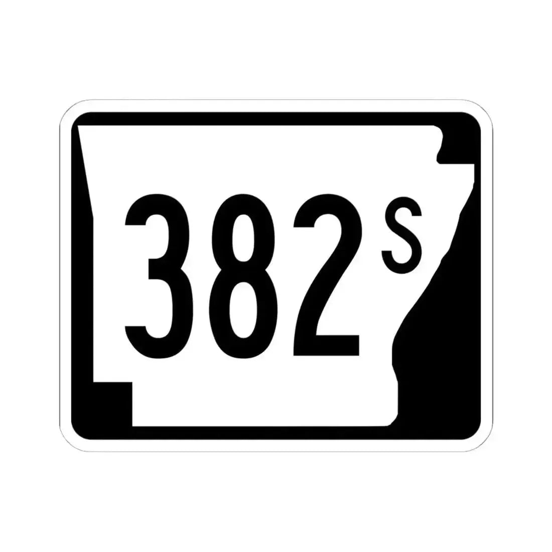 Arkansas 382S (Arkansas) (Road Sign) STICKER Vinyl Kiss-Cut Decal 6 Inch White - The Sticker Space