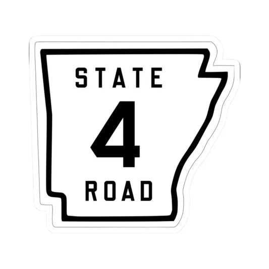 Arkansas 4 1926 (Arkansas) (Road Sign) STICKER Vinyl Kiss-Cut Decal 2 Inch White - The Sticker Space