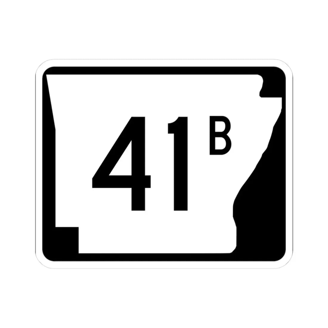 Arkansas 41B (Arkansas) (Road Sign) STICKER Vinyl Kiss-Cut Decal 3 Inch White - The Sticker Space