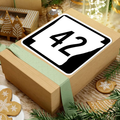 Arkansas 42 (Arkansas) (Road Sign) STICKER Vinyl Kiss-Cut Decal - The Sticker Space