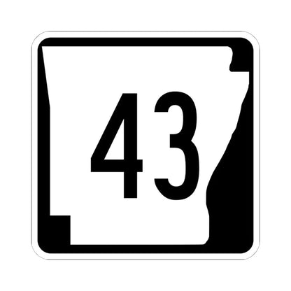 Arkansas 43 (Arkansas) (Road Sign) STICKER Vinyl Kiss-Cut Decal 6 Inch White - The Sticker Space