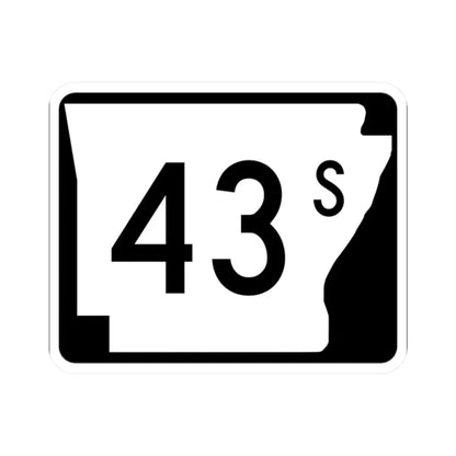 Arkansas 43S (Arkansas) (Road Sign) STICKER Vinyl Kiss-Cut Decal 2 Inch White - The Sticker Space