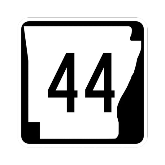 Arkansas 44 (Arkansas) (Road Sign) STICKER Vinyl Kiss-Cut Decal 2 Inch White - The Sticker Space