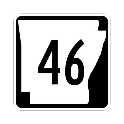 Arkansas 46 (Arkansas) (Road Sign) STICKER Vinyl Kiss-Cut Decal 3 Inch White - The Sticker Space