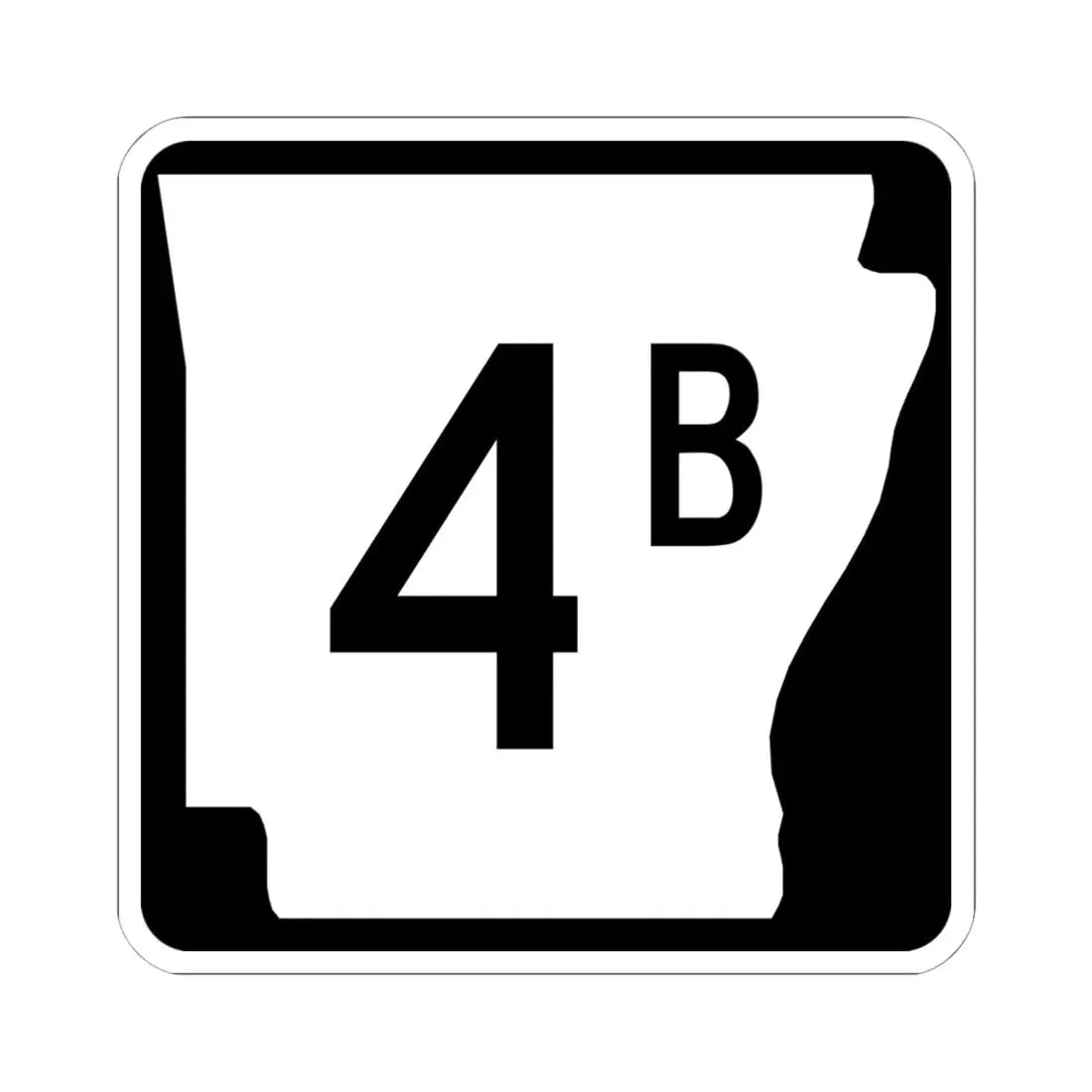 Arkansas 4B (Arkansas) (Road Sign) STICKER Vinyl Kiss-Cut Decal 6 Inch White - The Sticker Space
