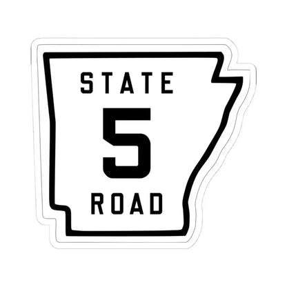 Arkansas 5 1926 (Arkansas) (Road Sign) STICKER Vinyl Kiss-Cut Decal 4 Inch White - The Sticker Space