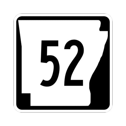 Arkansas 52 (Arkansas) (Road Sign) STICKER Vinyl Kiss-Cut Decal 3 Inch White - The Sticker Space