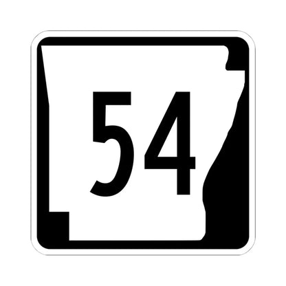 Arkansas 54 (Arkansas) (Road Sign) STICKER Vinyl Kiss-Cut Decal 6 Inch White - The Sticker Space