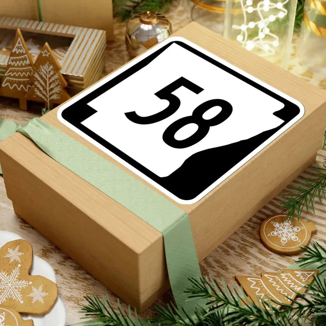 Arkansas 58 (Arkansas) (Road Sign) STICKER Vinyl Kiss-Cut Decal - The Sticker Space