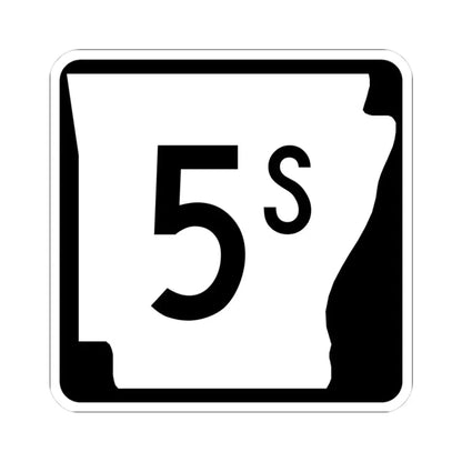 Arkansas 5S (Arkansas) (Road Sign) STICKER Vinyl Kiss-Cut Decal 3 Inch White - The Sticker Space