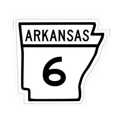Arkansas 6 1948 (Arkansas) (Road Sign) STICKER Vinyl Kiss-Cut Decal 2 Inch White - The Sticker Space