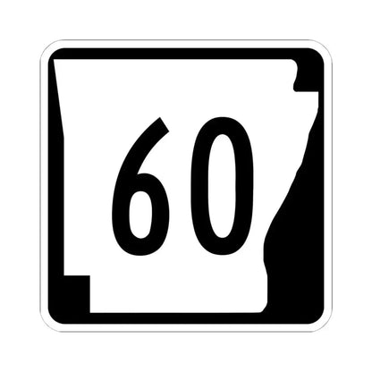 Arkansas 60 (Arkansas) (Road Sign) STICKER Vinyl Kiss-Cut Decal 6 Inch White - The Sticker Space