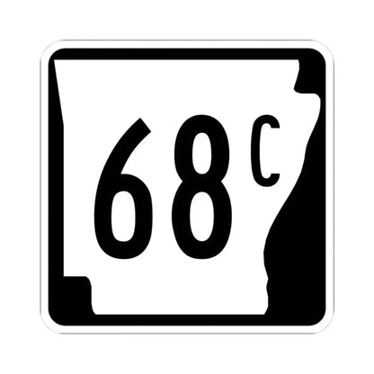 Arkansas 68C (Arkansas) (Road Sign) STICKER Vinyl Kiss-Cut Decal 3 Inch White - The Sticker Space