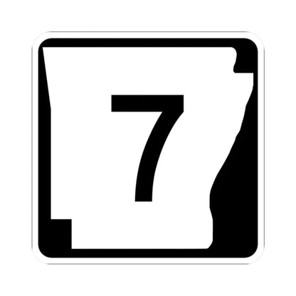 Arkansas 7 (Arkansas) (Road Sign) STICKER Vinyl Kiss-Cut Decal 2 Inch White - The Sticker Space