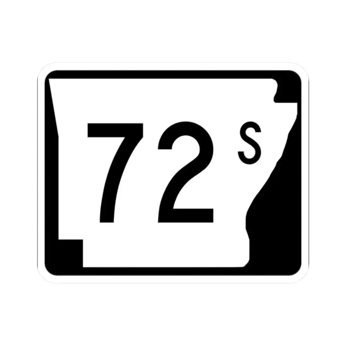 Arkansas 72S (Arkansas) (Road Sign) STICKER Vinyl Kiss-Cut Decal 2 Inch White - The Sticker Space