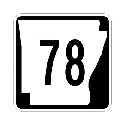 Arkansas 78 (Arkansas) (Road Sign) STICKER Vinyl Kiss-Cut Decal 4 Inch White - The Sticker Space