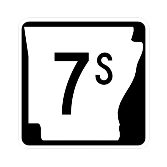 Arkansas 7S (Arkansas) (Road Sign) STICKER Vinyl Kiss-Cut Decal 2 Inch White - The Sticker Space