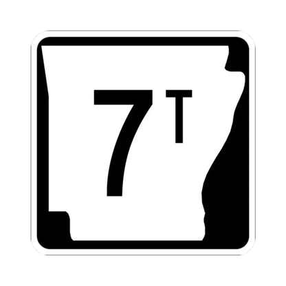Arkansas 7T (Arkansas) (Road Sign) STICKER Vinyl Kiss-Cut Decal 2 Inch White - The Sticker Space