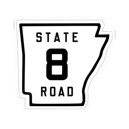 Arkansas 8 1926 (Arkansas) (Road Sign) STICKER Vinyl Kiss-Cut Decal 2 Inch White - The Sticker Space