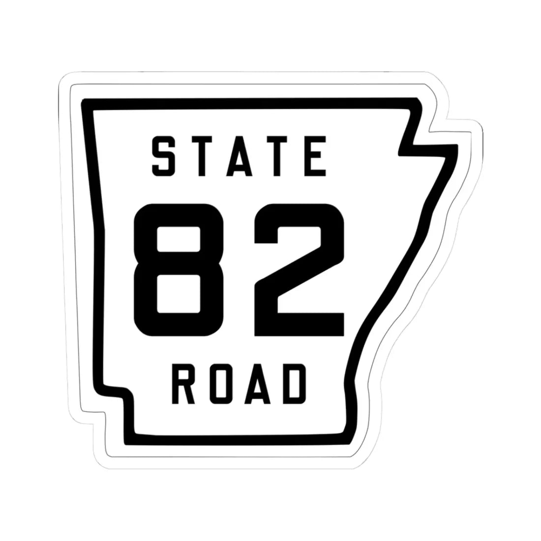 Arkansas 82 1926 (Arkansas) (Road Sign) STICKER Vinyl Kiss-Cut Decal 3 Inch White - The Sticker Space