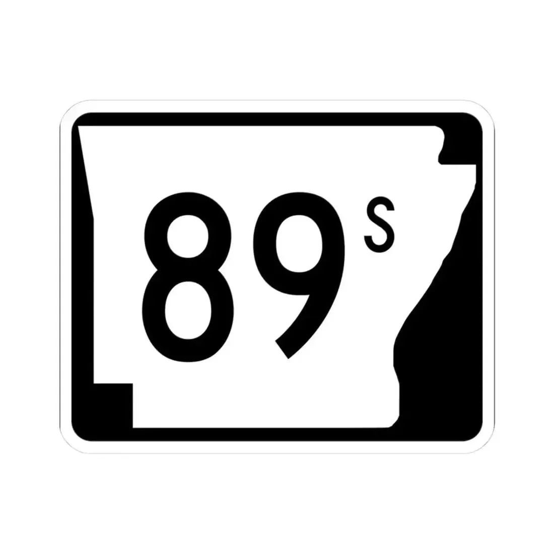 Arkansas 89S (Arkansas) (Road Sign) STICKER Vinyl Kiss-Cut Decal 3 Inch White - The Sticker Space
