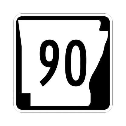 Arkansas 90 (Arkansas) (Road Sign) STICKER Vinyl Kiss-Cut Decal 4 Inch White - The Sticker Space