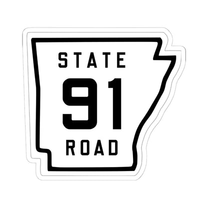 Arkansas 91 1926 (Arkansas) (Road Sign) STICKER Vinyl Kiss-Cut Decal 6 Inch White - The Sticker Space