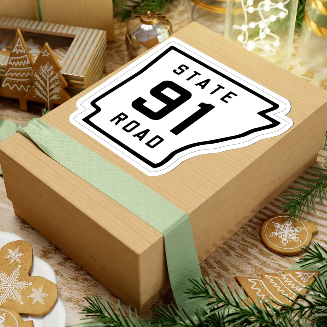 Arkansas 91 1926 (Arkansas) (Road Sign) STICKER Vinyl Kiss-Cut Decal - The Sticker Space