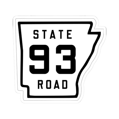 Arkansas 93 1926 (Arkansas) (Road Sign) STICKER Vinyl Kiss-Cut Decal 3 Inch White - The Sticker Space