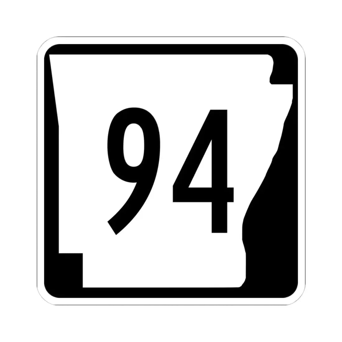Arkansas 94 (Arkansas) (Road Sign) STICKER Vinyl Kiss-Cut Decal 4 Inch White - The Sticker Space