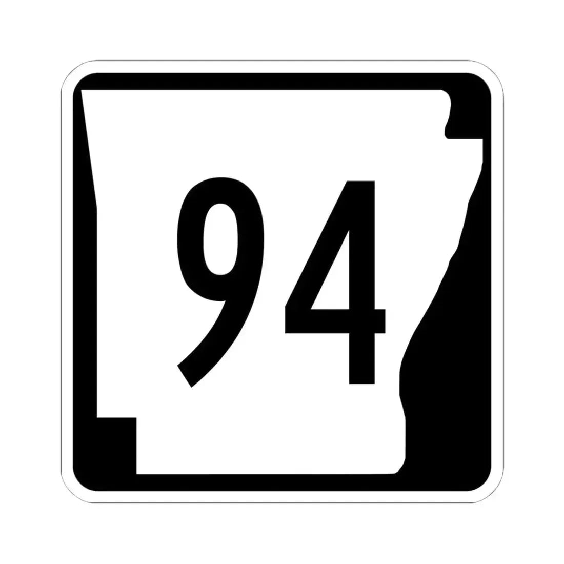 Arkansas 94 (Arkansas) (Road Sign) STICKER Vinyl Kiss-Cut Decal 6 Inch White - The Sticker Space