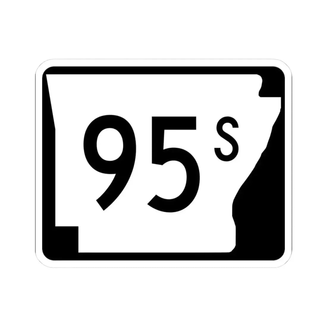 Arkansas 95S (Arkansas) (Road Sign) STICKER Vinyl Kiss-Cut Decal 3 Inch White - The Sticker Space